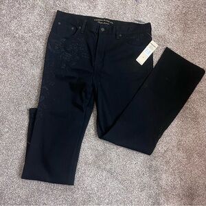 Ralph Lauren Women’s Elegant Black Slim Fit Jeans with exclusive decoration NWT